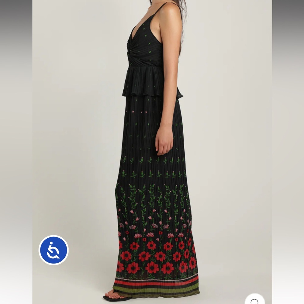 Sabina Musayev Poppy Dipped Pleated Maxi Dress - Picture 5 of 11